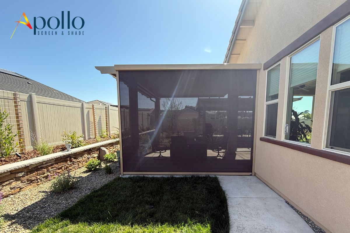 Apollo's Outdoor Power Shade Outside view.